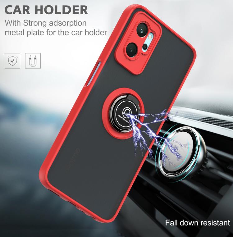 For Realme 9i 4G / OPPO A36 Q Shadow 1 Series TPU + PC Phone Case with Ring