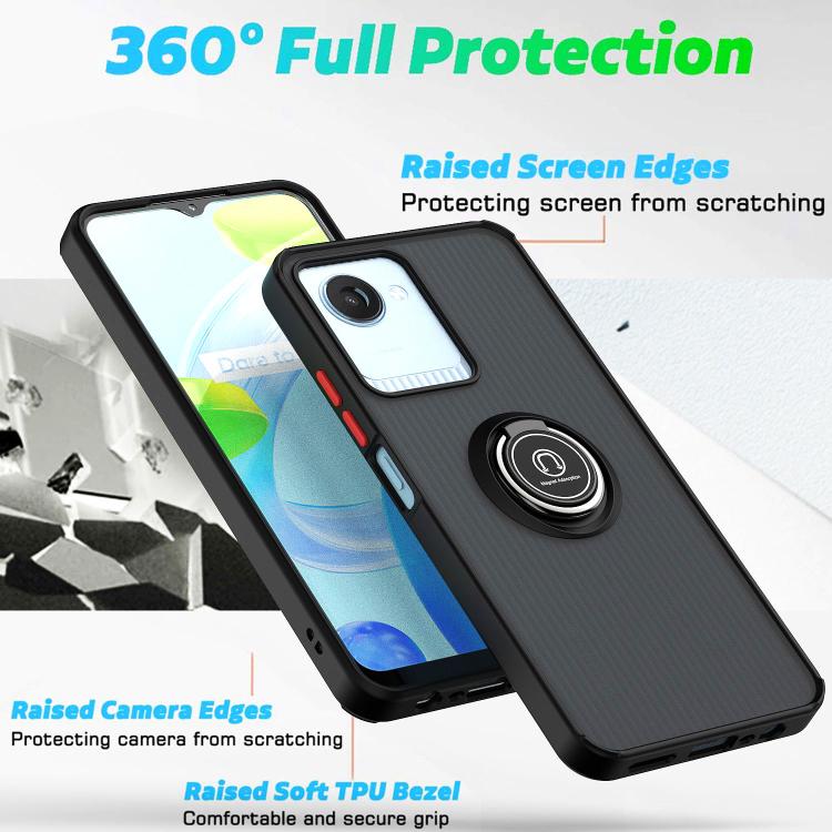 For Realme C30 / C33 Q Shadow 1 Series TPU + PC Phone Case with Ring