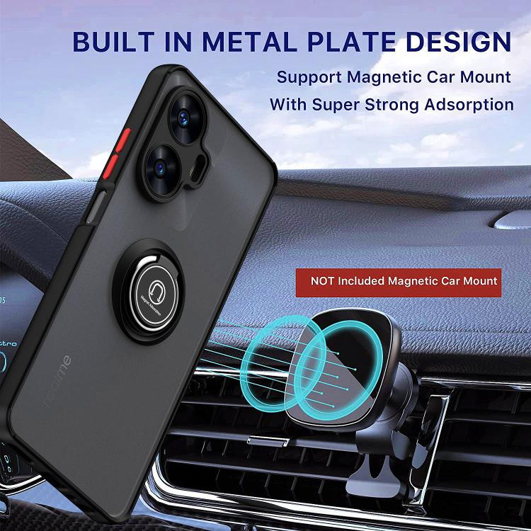 For Realme C55 4G Q Shadow 1 Series TPU + PC Phone Case with Ring