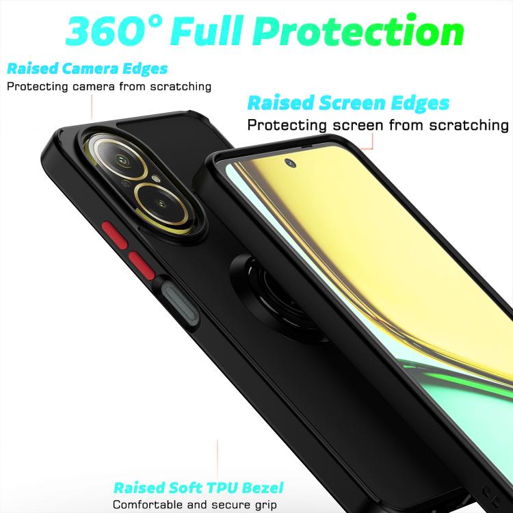 For Realme C67 4G Q Shadow 1 Series TPU + PC Phone Case with Ring