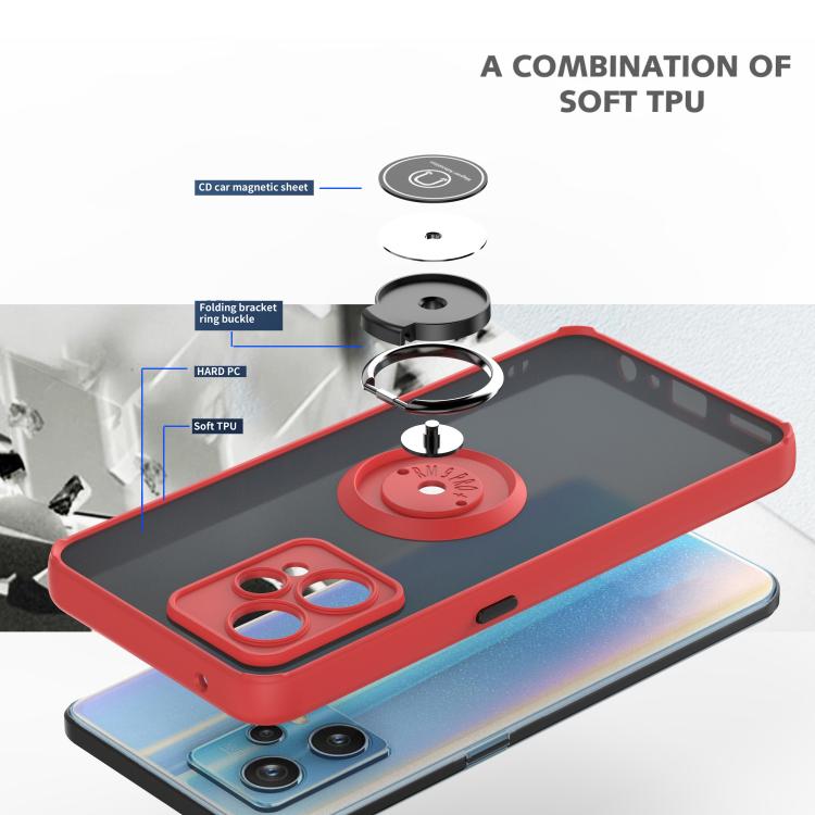 For Realme 9 Pro+ Q Shadow 1 Series TPU + PC Phone Case with Ring