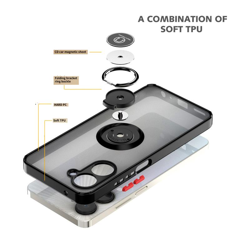 For Realme 10 Pro Q Shadow 1 Series TPU + PC Phone Case with Ring