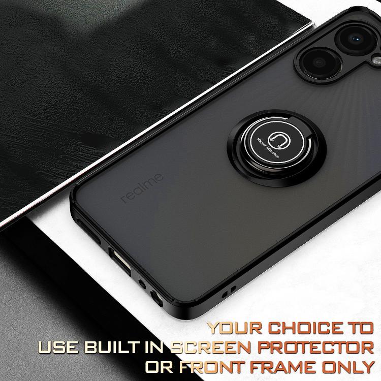 For Realme 10 Pro Q Shadow 1 Series TPU + PC Phone Case with Ring
