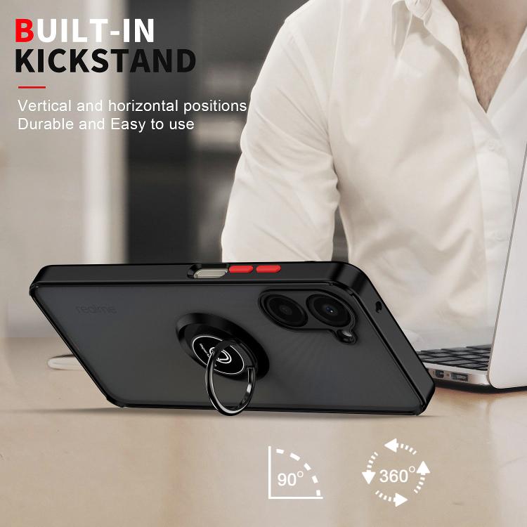 For Realme 10 Pro Q Shadow 1 Series TPU + PC Phone Case with Ring