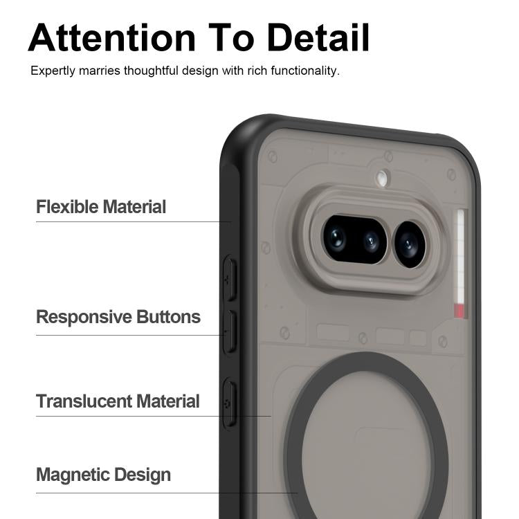 For Nothing Phone 4a Fan Dun Series TPU Hybrid PC Frosted Magsafe Phone Case