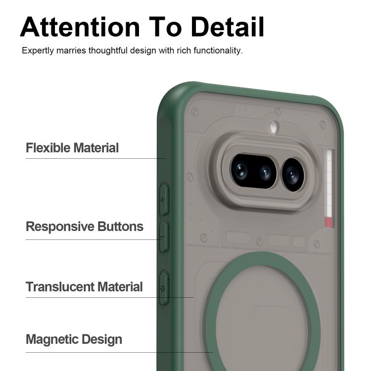 For Nothing Phone 4a Fan Dun Series TPU Hybrid PC Frosted Magsafe Phone Case