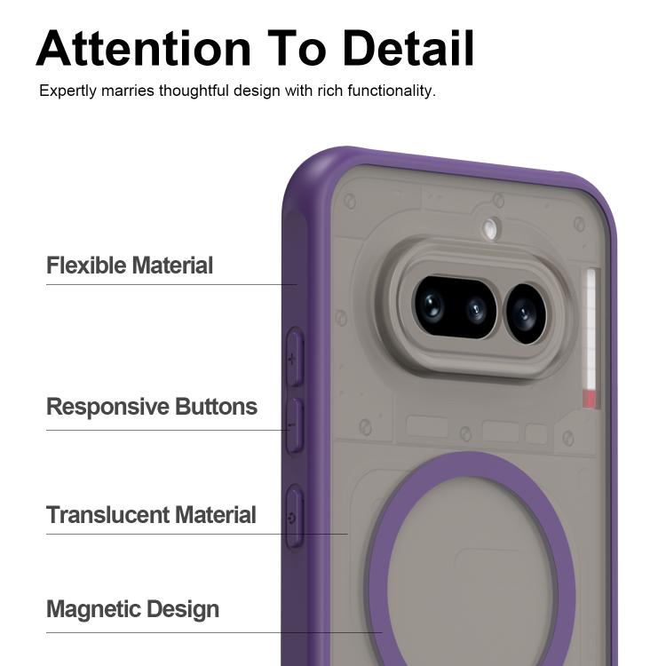 For Nothing Phone 4a Fan Dun Series TPU Hybrid PC Frosted Magsafe Phone Case
