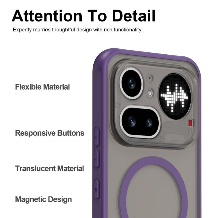 For Nothing Phone 4a Pro Fan Dun Series TPU Hybrid PC Frosted Magsafe Phone Case