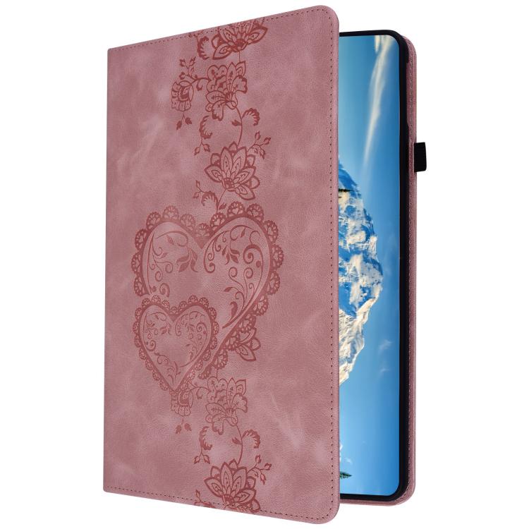 For iPad Pro 13 2025 / 2024 Love Hearts Embossed Leather Smart Tablet Case