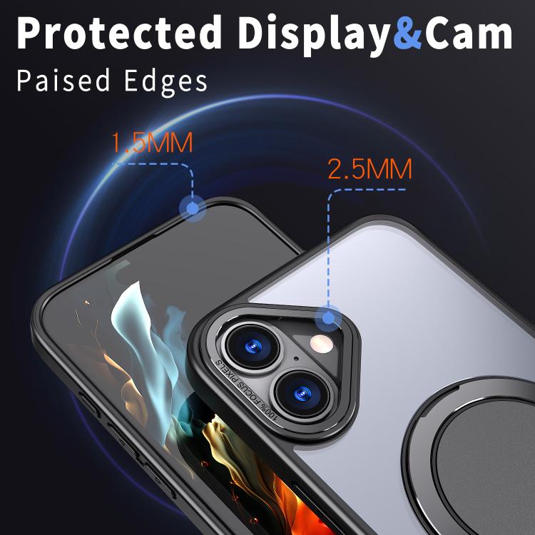 For iPhone 16 360-degree Rotating MagSafe Magnetic Holder Phone Case