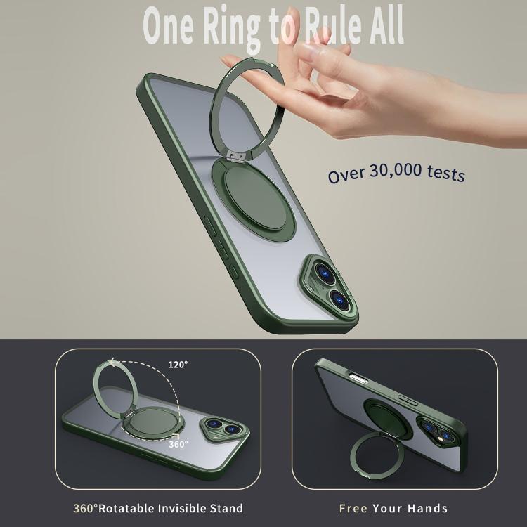 For iPhone 16 360-degree Rotating MagSafe Magnetic Holder Phone Case