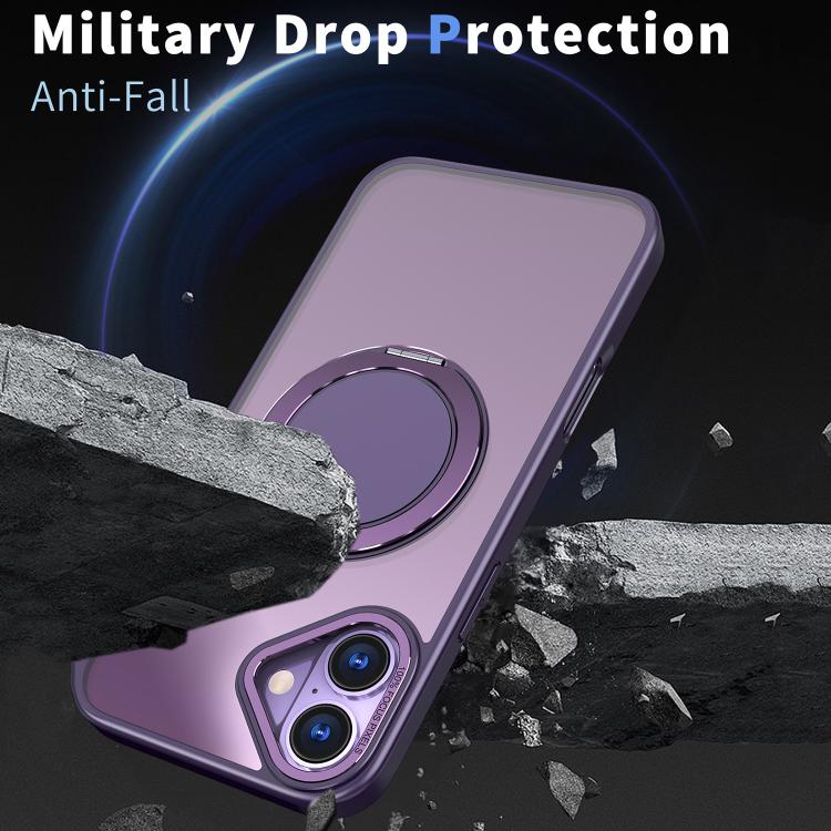 For iPhone 16 360-degree Rotating MagSafe Magnetic Holder Phone Case