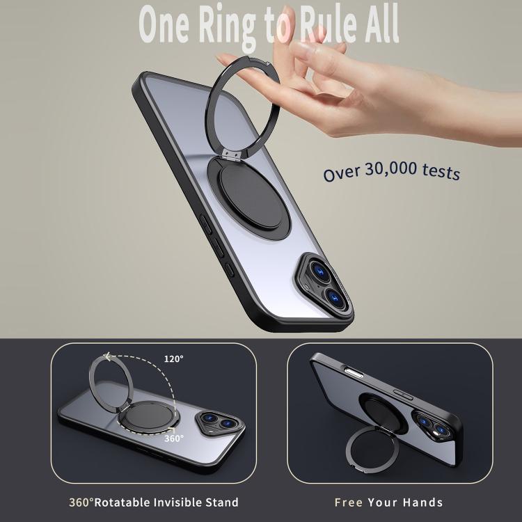 For iPhone 16 Plus 360-degree Rotating MagSafe Magnetic Holder Phone Case