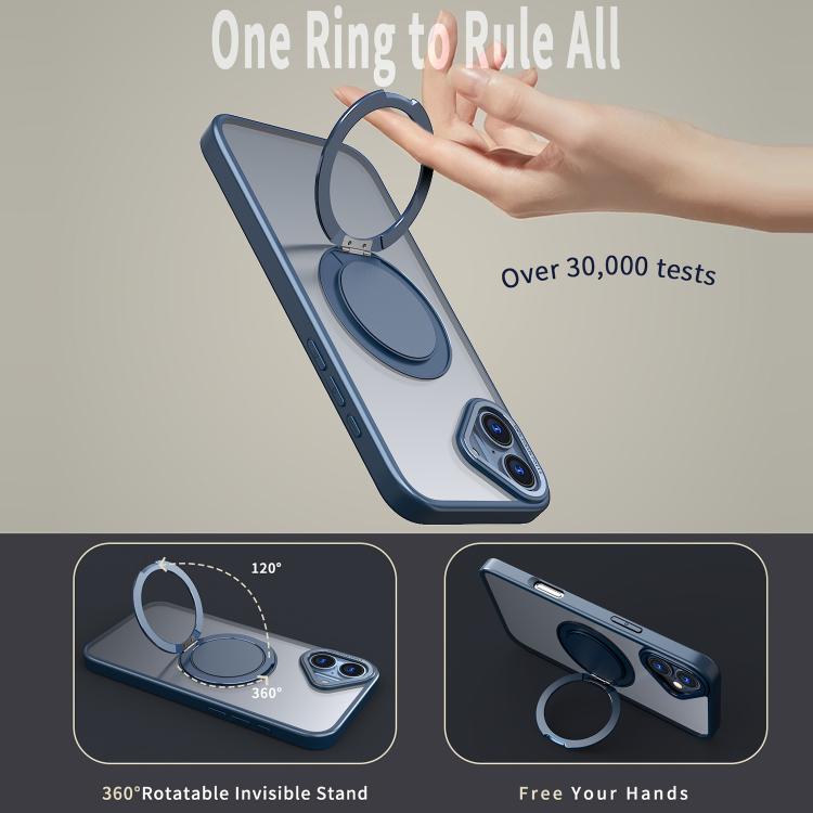 For iPhone 16 Plus 360-degree Rotating MagSafe Magnetic Holder Phone Case