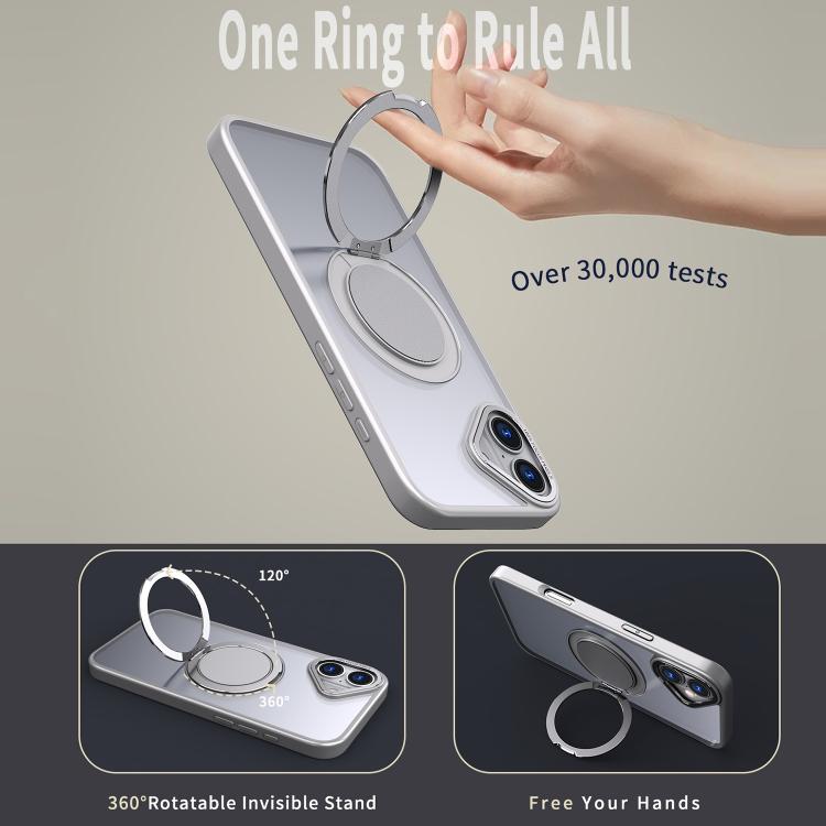 For iPhone 16 Plus 360-degree Rotating MagSafe Magnetic Holder Phone Case