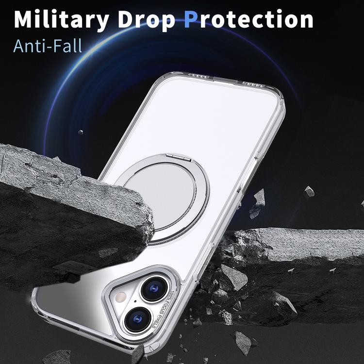 For iPhone 16 Plus 360-degree Rotating MagSafe Magnetic Holder Phone Case