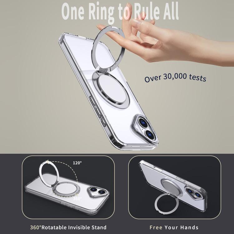 For iPhone 16 Plus 360-degree Rotating MagSafe Magnetic Holder Phone Case