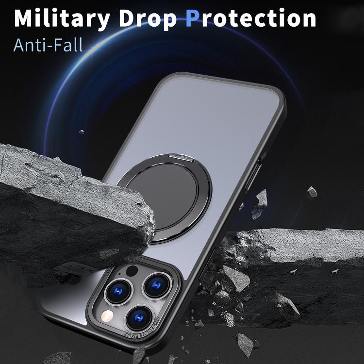 For iPhone 16 Pro 360-degree Rotating MagSafe Magnetic Holder Phone Case