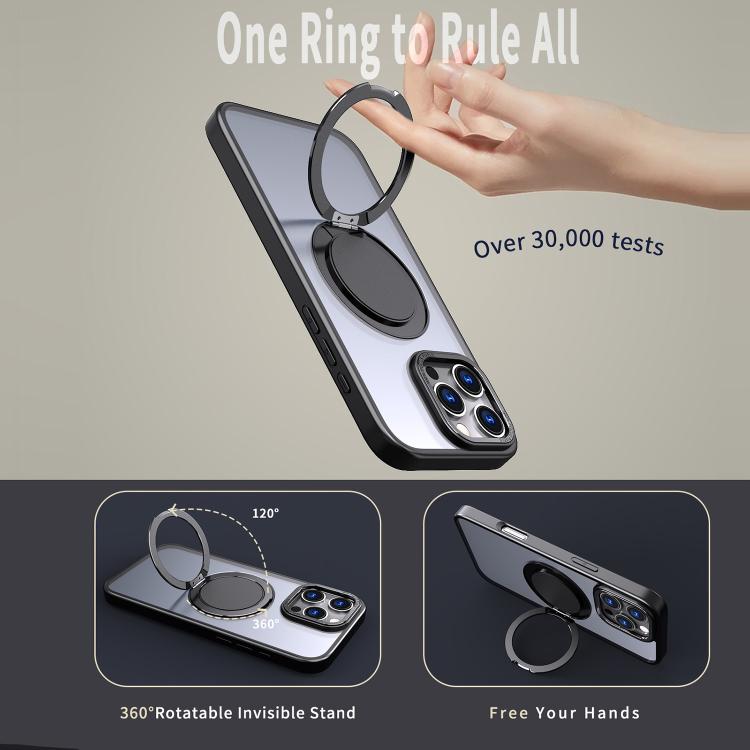 For iPhone 16 Pro 360-degree Rotating MagSafe Magnetic Holder Phone Case