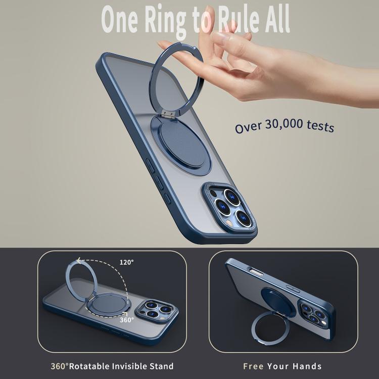 For iPhone 16 Pro 360-degree Rotating MagSafe Magnetic Holder Phone Case