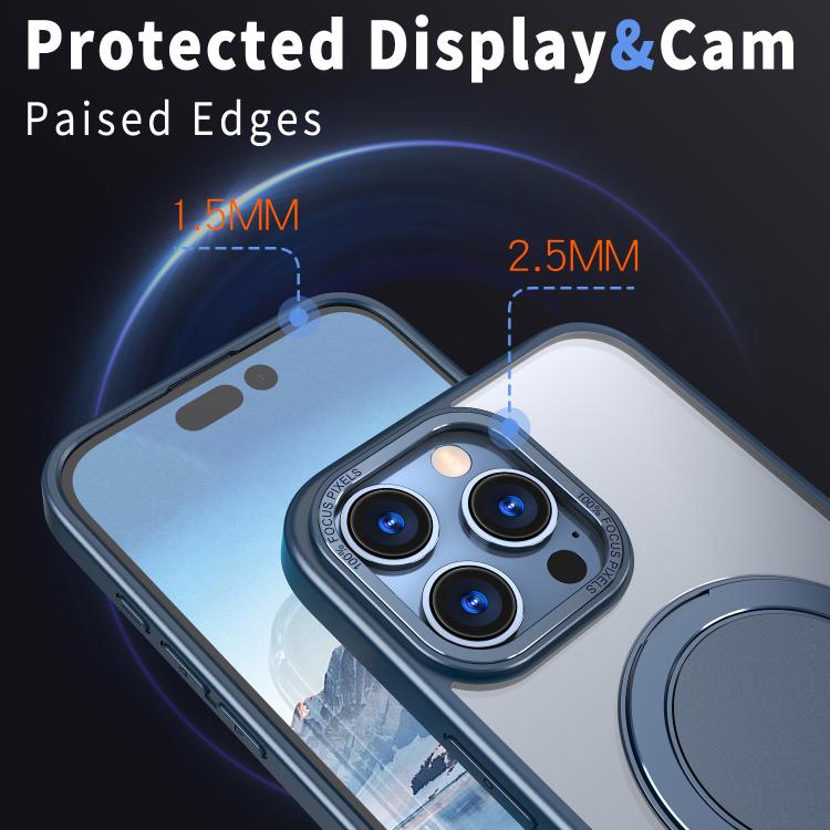 For iPhone 16 Pro 360-degree Rotating MagSafe Magnetic Holder Phone Case