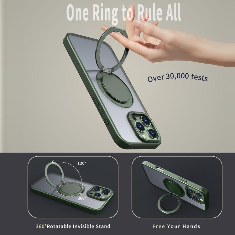For iPhone 16 Pro 360-degree Rotating MagSafe Magnetic Holder Phone Case