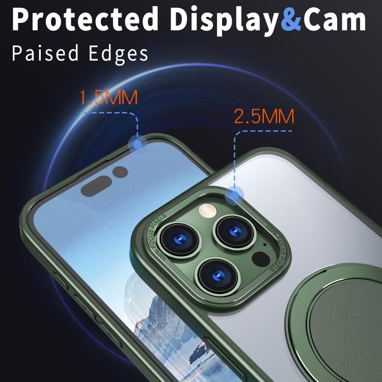 For iPhone 16 Pro 360-degree Rotating MagSafe Magnetic Holder Phone Case