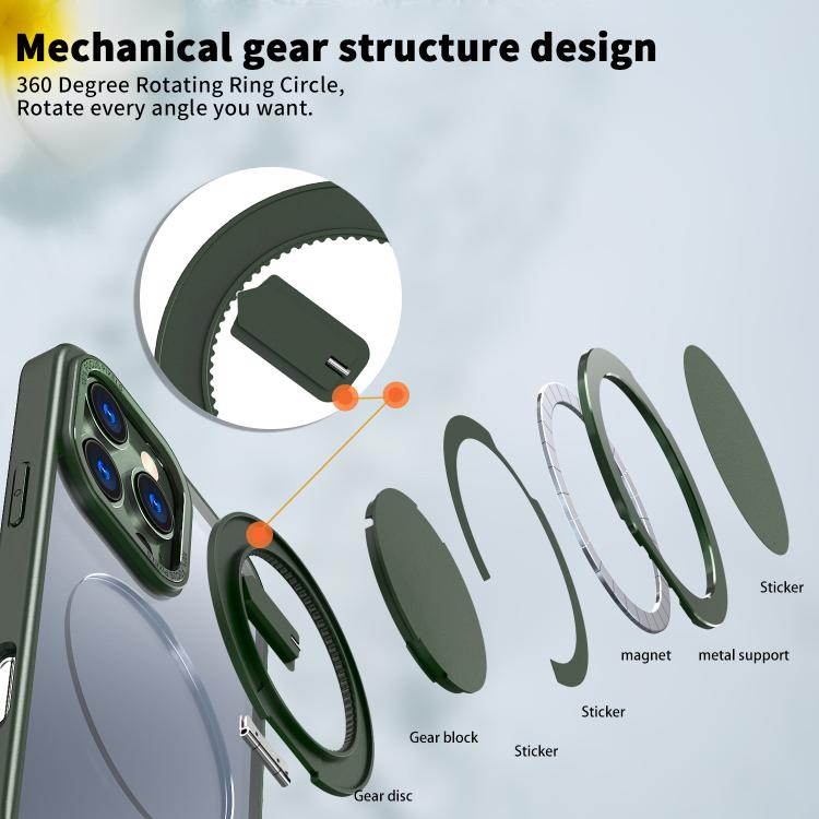 For iPhone 16 Pro 360-degree Rotating MagSafe Magnetic Holder Phone Case