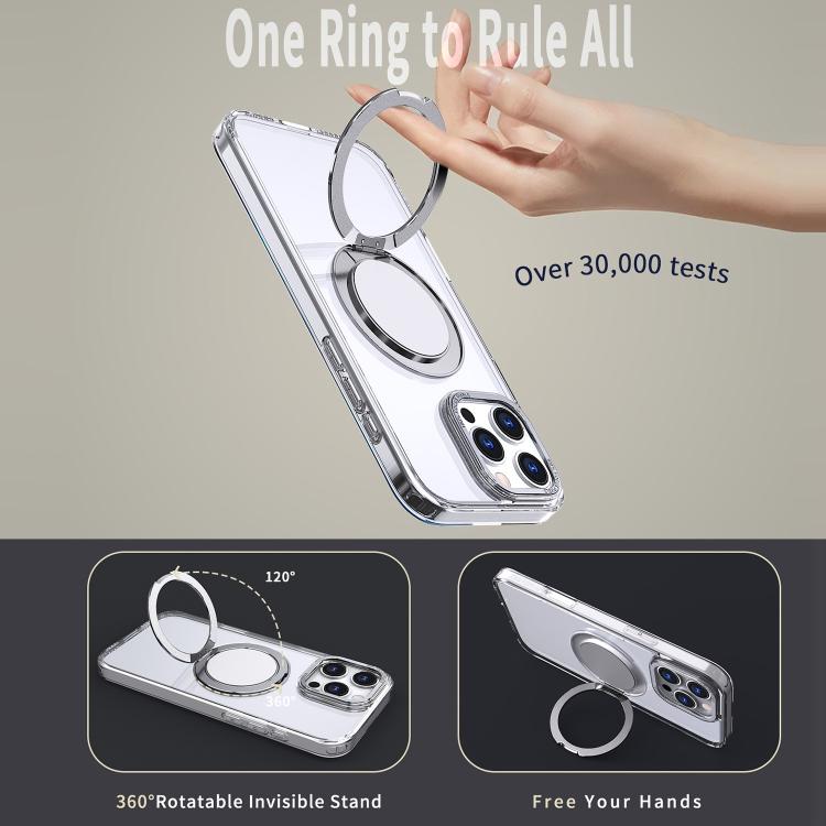 For iPhone 16 Pro 360-degree Rotating MagSafe Magnetic Holder Phone Case