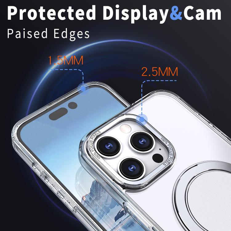 For iPhone 16 Pro 360-degree Rotating MagSafe Magnetic Holder Phone Case
