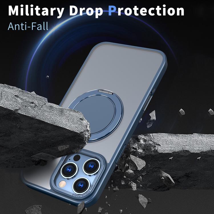For iPhone 16 Pro Max 360-degree Rotating MagSafe Magnetic Holder Phone Case