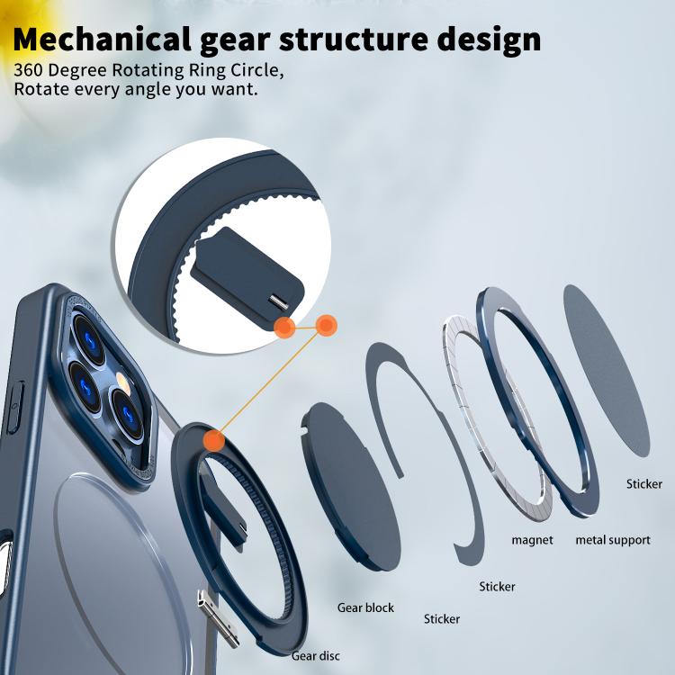 For iPhone 16 Pro Max 360-degree Rotating MagSafe Magnetic Holder Phone Case