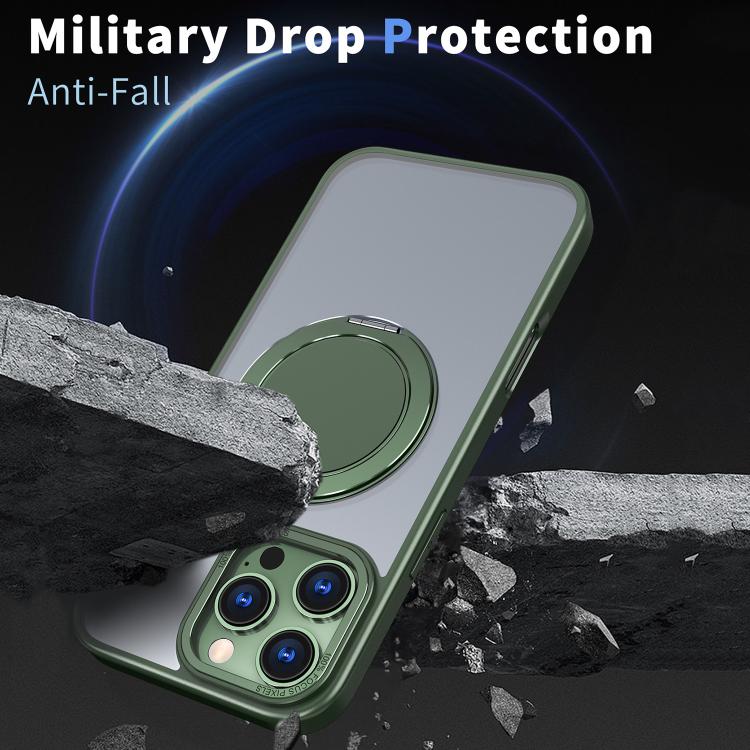 For iPhone 16 Pro Max 360-degree Rotating MagSafe Magnetic Holder Phone Case