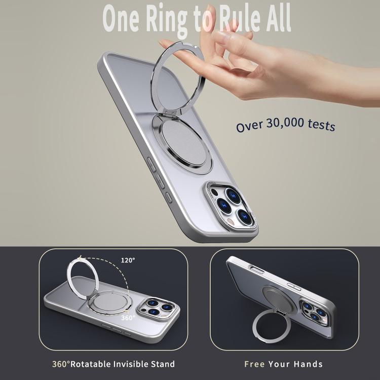 For iPhone 16 Pro Max 360-degree Rotating MagSafe Magnetic Holder Phone Case
