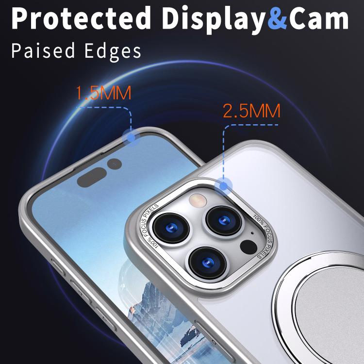For iPhone 16 Pro Max 360-degree Rotating MagSafe Magnetic Holder Phone Case