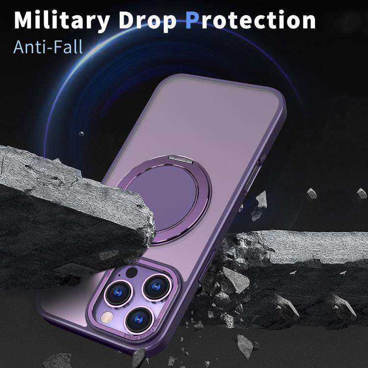 For iPhone 16 Pro Max 360-degree Rotating MagSafe Magnetic Holder Phone Case