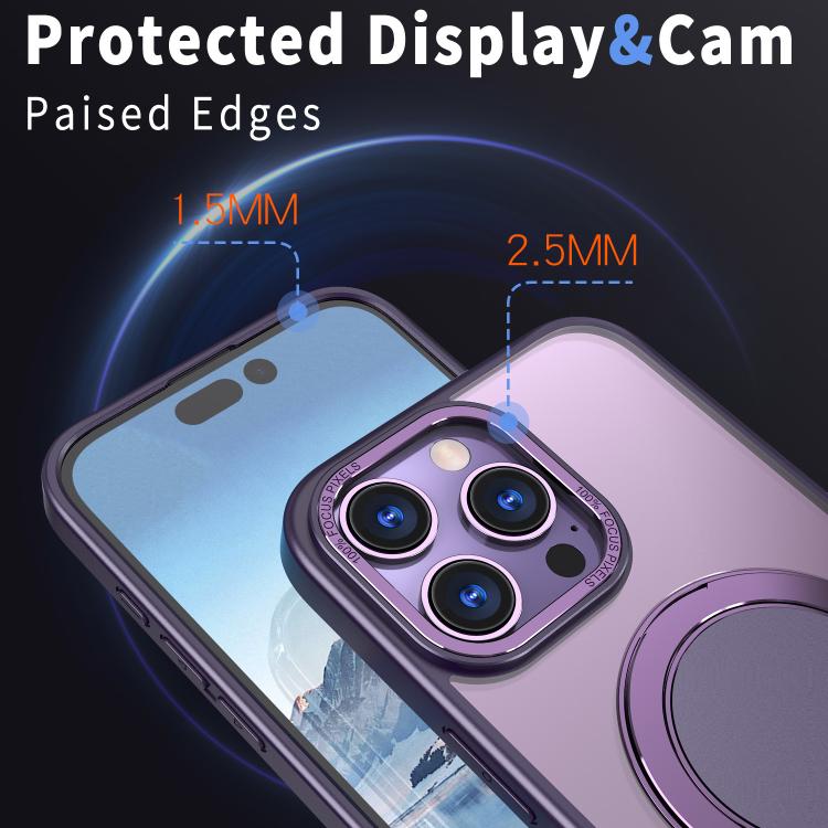 For iPhone 16 Pro Max 360-degree Rotating MagSafe Magnetic Holder Phone Case
