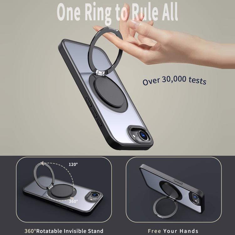 For iPhone 17e / 16e 360-degree Rotating MagSafe Magnetic Holder Phone Case