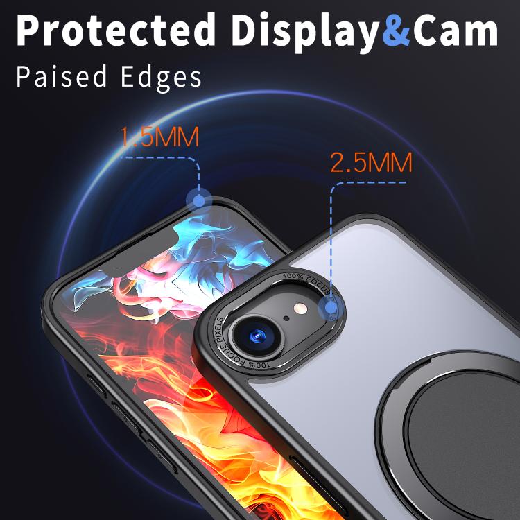 For iPhone 17e / 16e 360-degree Rotating MagSafe Magnetic Holder Phone Case