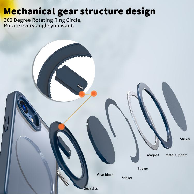 For iPhone 17e / 16e 360-degree Rotating MagSafe Magnetic Holder Phone Case