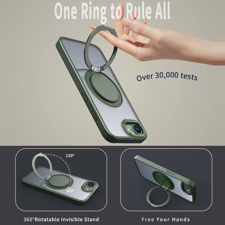 For iPhone 17e / 16e 360-degree Rotating MagSafe Magnetic Holder Phone Case