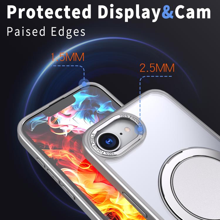 For iPhone 17e / 16e 360-degree Rotating MagSafe Magnetic Holder Phone Case