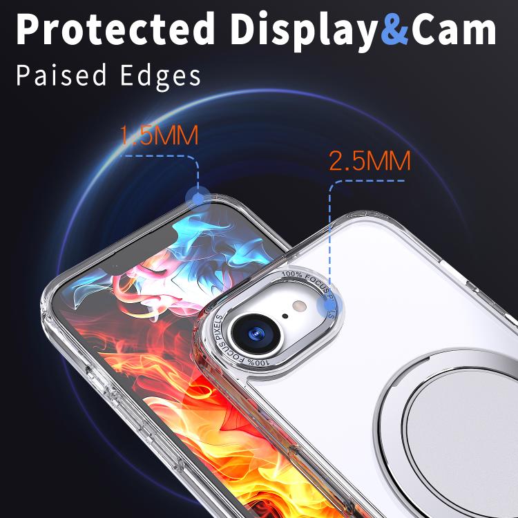 For iPhone 17e / 16e 360-degree Rotating MagSafe Magnetic Holder Phone Case