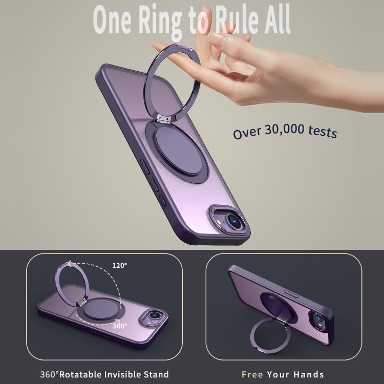 For iPhone 17e / 16e 360-degree Rotating MagSafe Magnetic Holder Phone Case