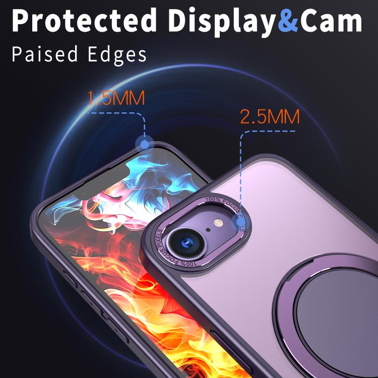 For iPhone 17e / 16e 360-degree Rotating MagSafe Magnetic Holder Phone Case