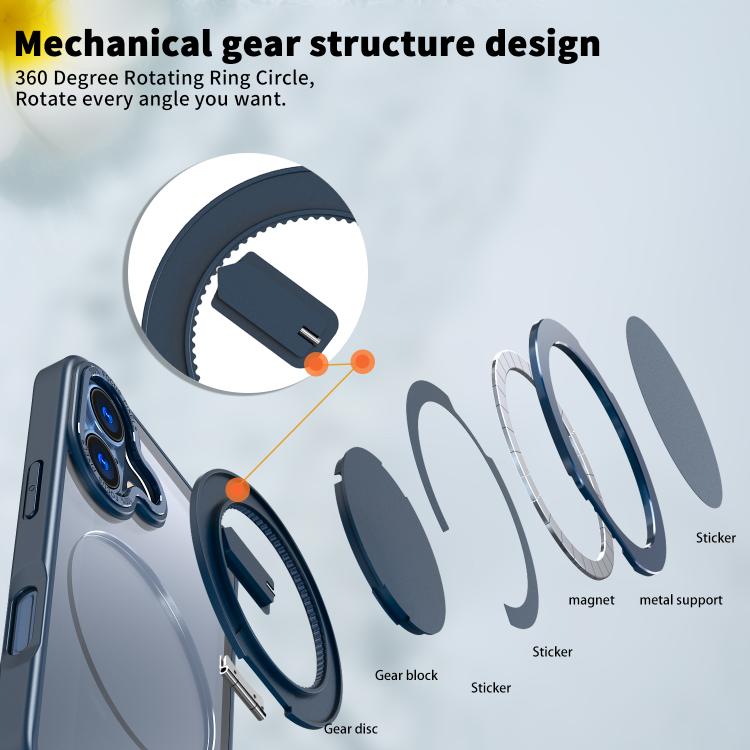 For iPhone 17 360-degree Rotating MagSafe Magnetic Holder Phone Case