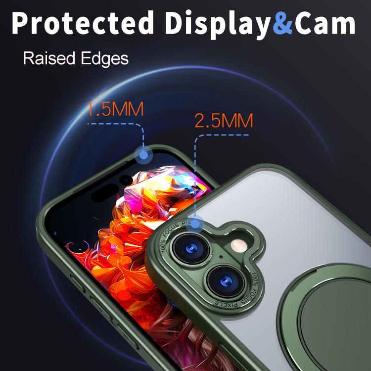 For iPhone 17 360-degree Rotating MagSafe Magnetic Holder Phone Case