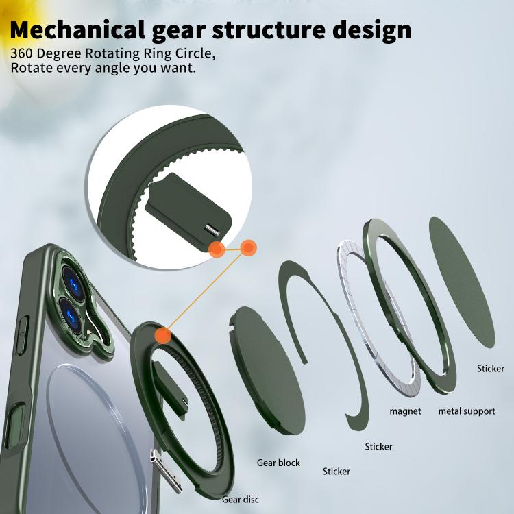 For iPhone 17 360-degree Rotating MagSafe Magnetic Holder Phone Case