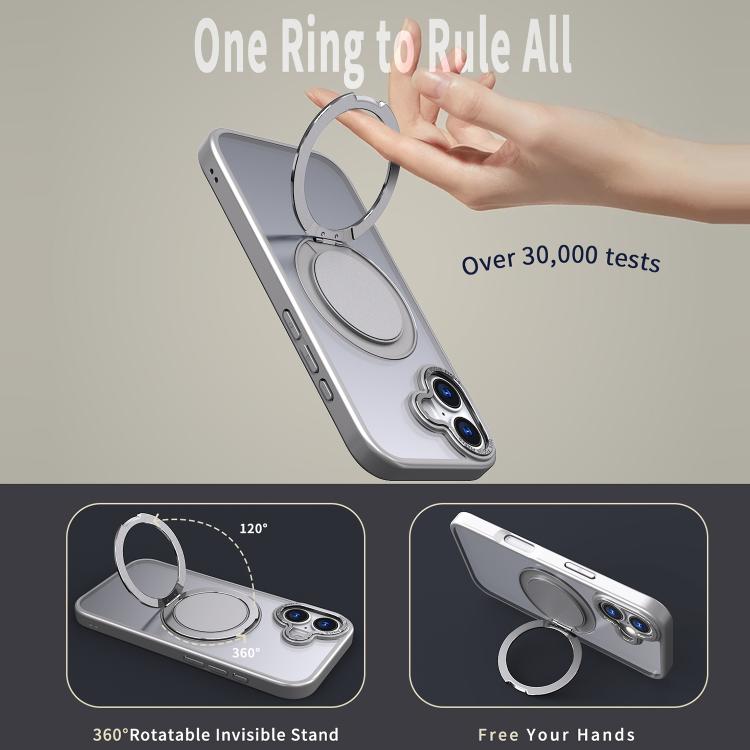 For iPhone 17 360-degree Rotating MagSafe Magnetic Holder Phone Case