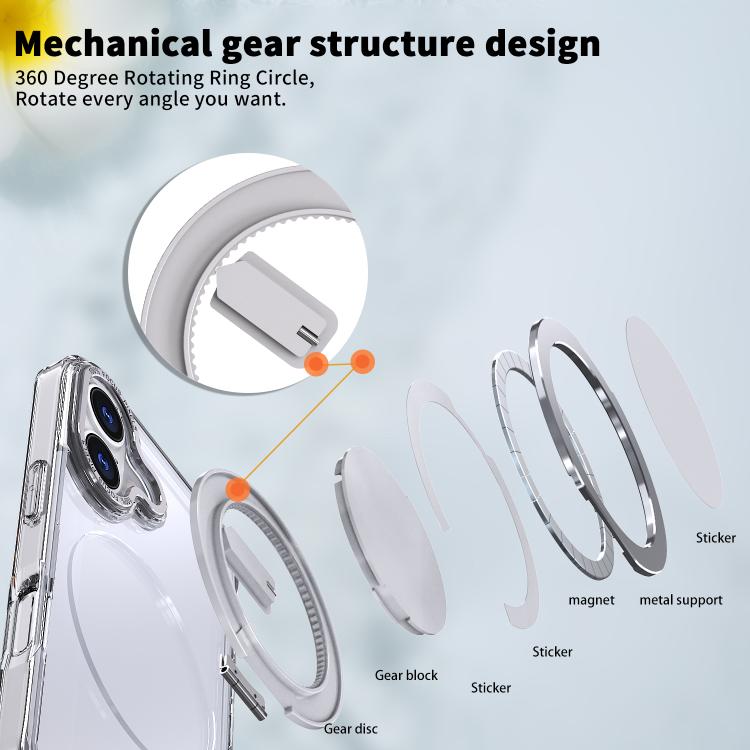 For iPhone 17 360-degree Rotating MagSafe Magnetic Holder Phone Case
